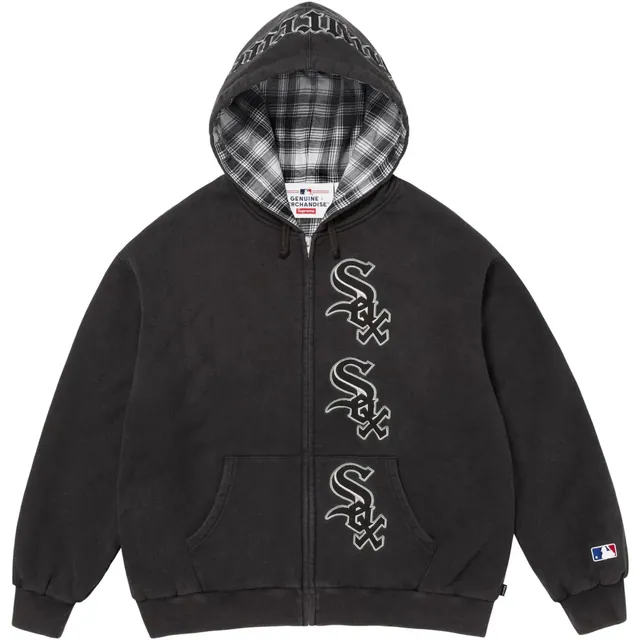 Supreme x Chicago White Sox Zip Up Hooded Sweatshirt 'Black'