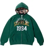 Supreme x MM6 Maison Margiela Zip Up Hooded Sweatshirt 'Dark Green'