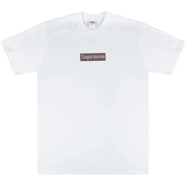 Supreme x Swarovski Box Logo T-Shirt 'White'