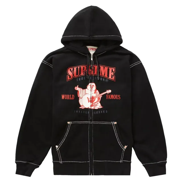 Supreme x True Religion Zip Up Hooded Sweatshirt 'Black'