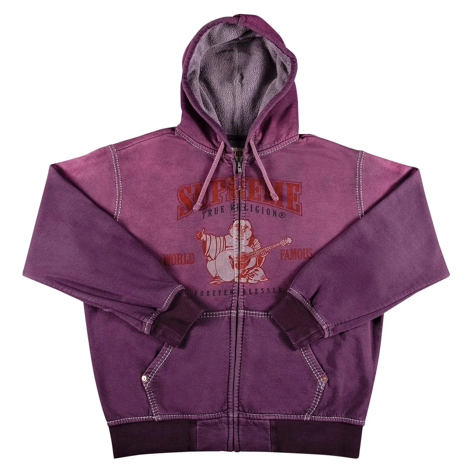 Supreme x True Religion Zip Up Hooded Sweatshirt 'Purple'