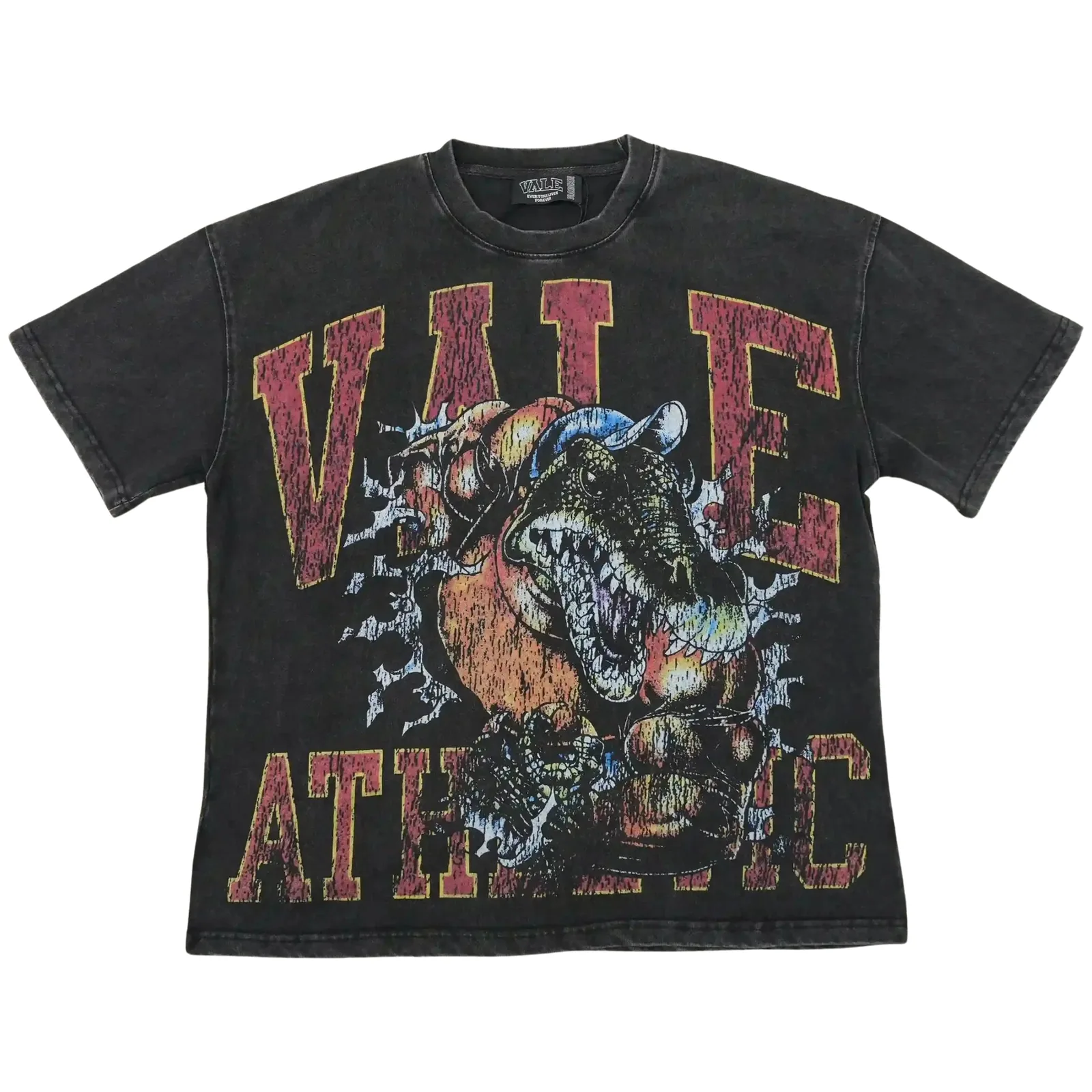 Vale Forever Athletic Dinosaur Tee Vintage Black