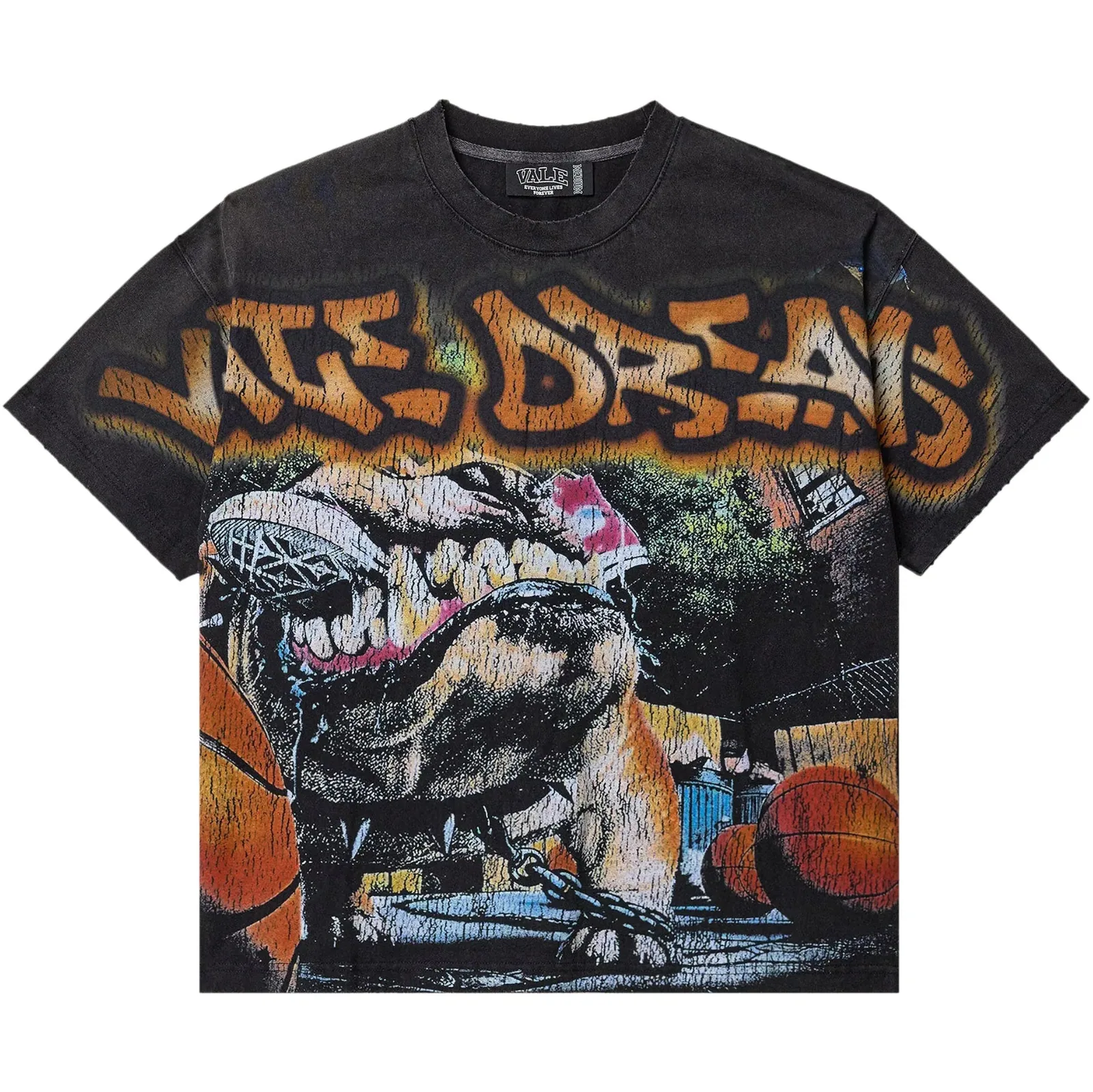 Vale Forever Bulldog Big Tee 'Black/Orange'