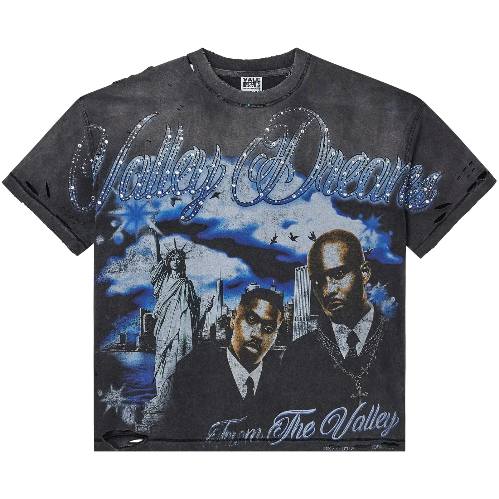 Vale Forever Godfather Black Bling  Tee 'Black/Blue/Jeweled'