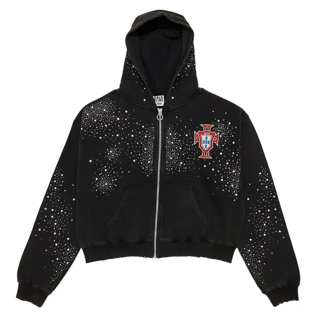 Vale Forever Pluto Clustured Portugal Zip Up Hoodie "Black"