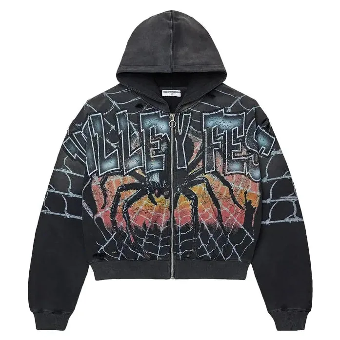 Vale Forever Widow Big Zip Up Hoodie 'Black'